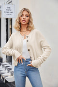 Knitted Cardigans Tops For Women Autumn And Winter Single Button Commuter Knitted Cardigan Jacket